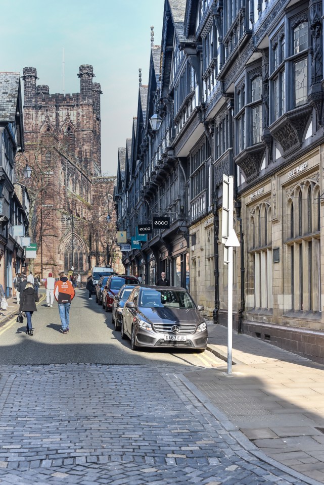 Chester Cathedral and streets